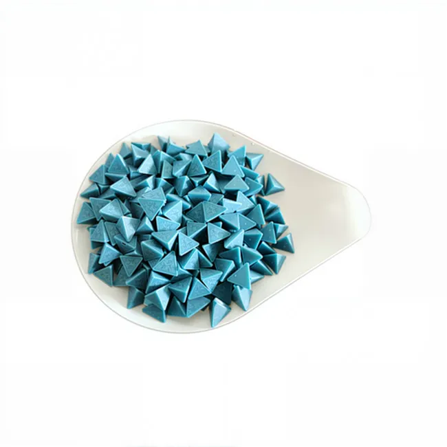 Equilateral Triangle Navy Blue Resin Abrasive Media